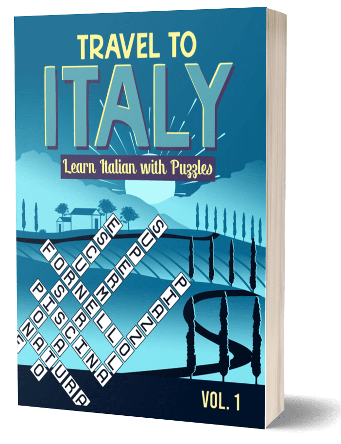 Travel to Italy Puzzle book - Learn Italian with Puzzles