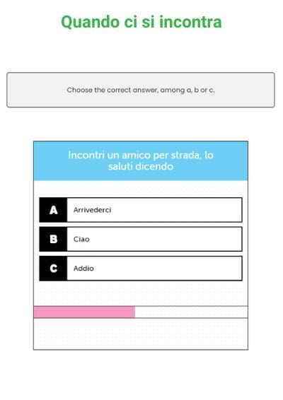 italian greetings and salutations quiz