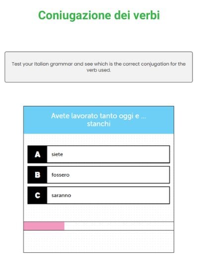 italian online grammar quiz
