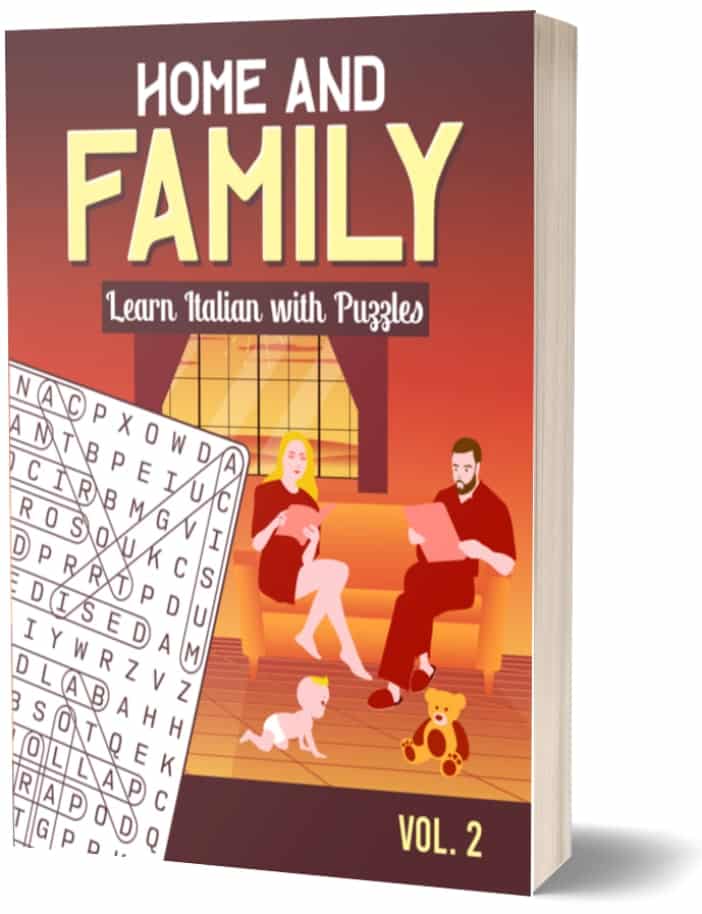 Italian Puzzle Book – Learn Family and Home Vocabulary