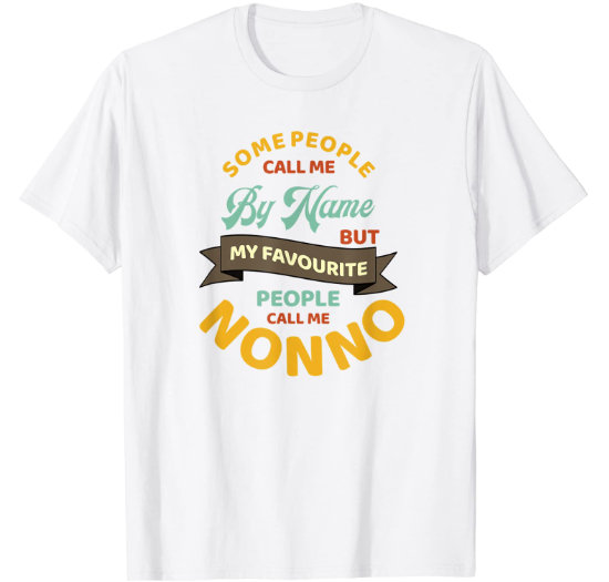 White man t-shirt with Italian grandfather nonno slogan
