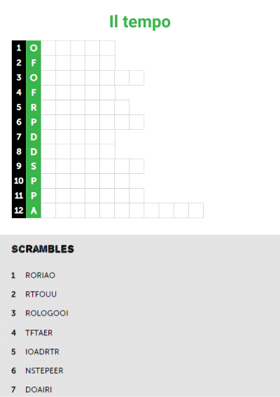 Italian word scramble